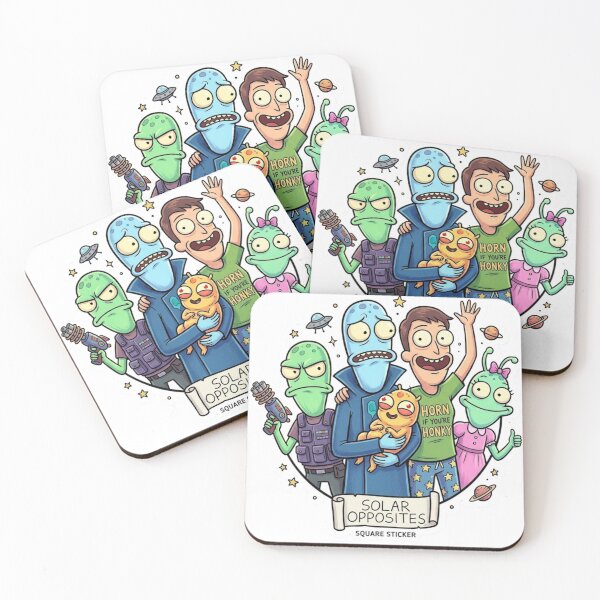 Item preview, Funny Alien Family – Retro Sci Fi Cartoon Design designed and sold by CRAZYpaterns.