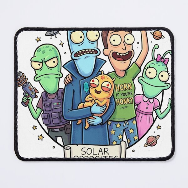 Item preview, Funny Alien Family – Retro Sci Fi Cartoon Design designed and sold by CRAZYpaterns.