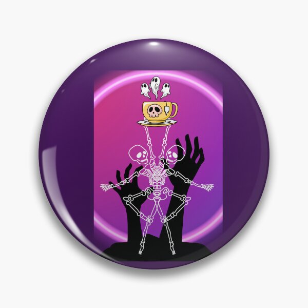 Item preview, Spooky Halloween Skeleton Dance Party with Ghosts & Coffee designed and sold by Palette _Vibes.