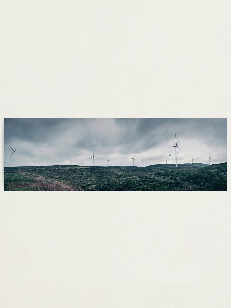 Alternate view of Landscape Panorama with Wind Turbines Photographic Print