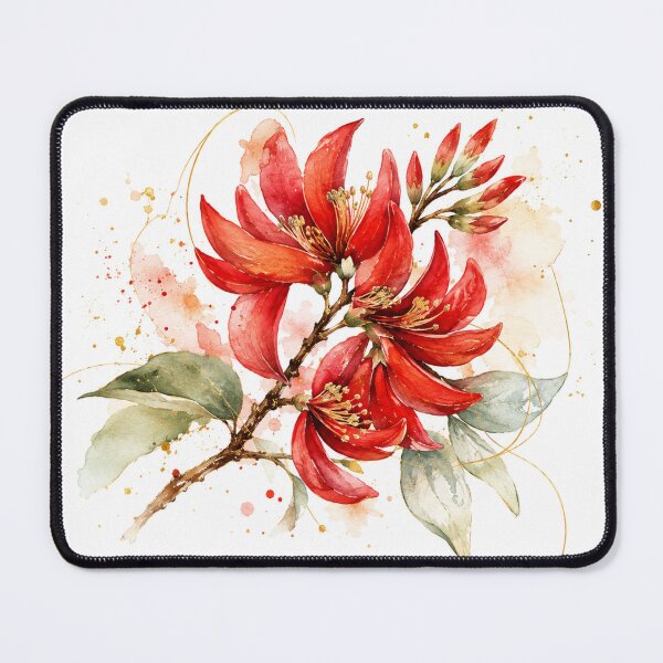 Item preview, Watercolor Ceibo | National Flower of Argentina | Elegant Botanical Illustration designed and sold by Esencia Argentina.
