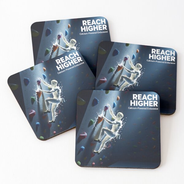 Item preview, Reach Higher Rock Climbing Art Print: Fluid Milk Aura Fitness Canvas designed and sold by Creative-RE.