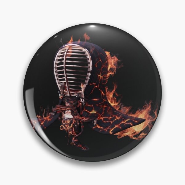 Item preview, Burning Kendo Mask designed and sold by sannimoe.