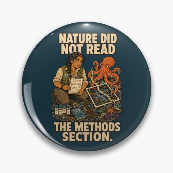 Item preview, Nature Did Not Read the Methods Section – Funny Ecologist designed and sold by Little Chookcha.