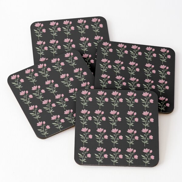Item preview, ​Pink Floral Seamless Pattern Dark Moody Wildflowers designed and sold by ​Jyoti Digital Artist.