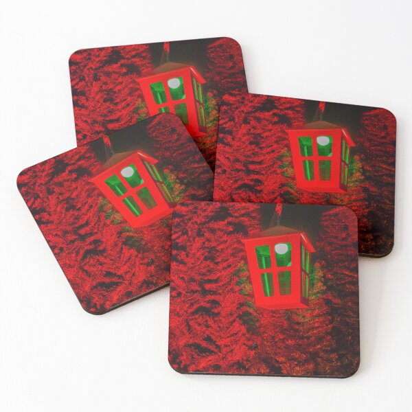 Item preview, Red Christmas Lantern Hanging on Holiday Tree Lights With Festive Green Glow and Nighttime Decoration designed and sold by Nmallia.