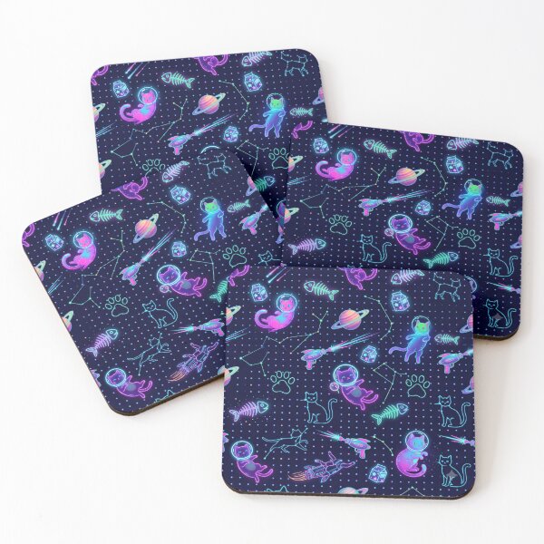 Item preview, Cosmic Neon Cats Playful Space Adventure designed and sold by Thai Vibe Studio.