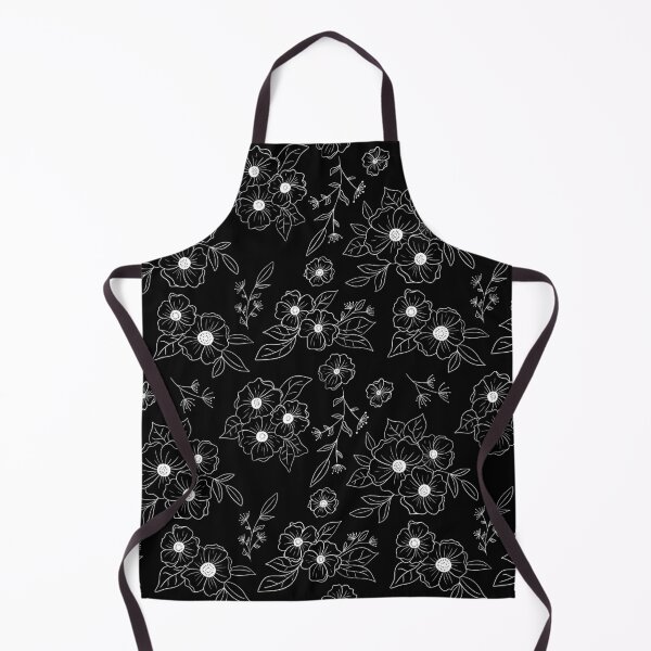 Item preview, Fine Line Anemone Floral on Black Background designed and sold by WonderAndWhim.
