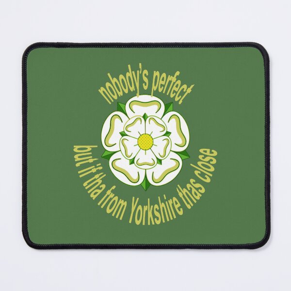 Item preview, Nobodys Perfect But If Tha From Yorkshire Thas Close Yellow Text designed and sold by taiche.