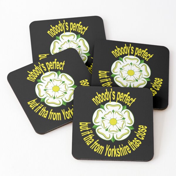 Item preview, Nobodys Perfect But If Tha From Yorkshire Thas Close Yellow Text designed and sold by taiche.