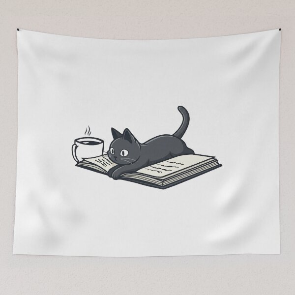 Item preview, Black Cat And Books – Cute Book Lover Design for Readers, Cat Moms, and Bookworms designed and sold by Charonde.