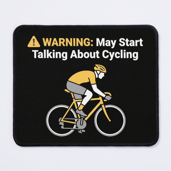 Item preview, Warning May Start Talking About Cycling – Funny Cyclist Gift Road Bike Humor Quote designed and sold by Sekla-Studio.