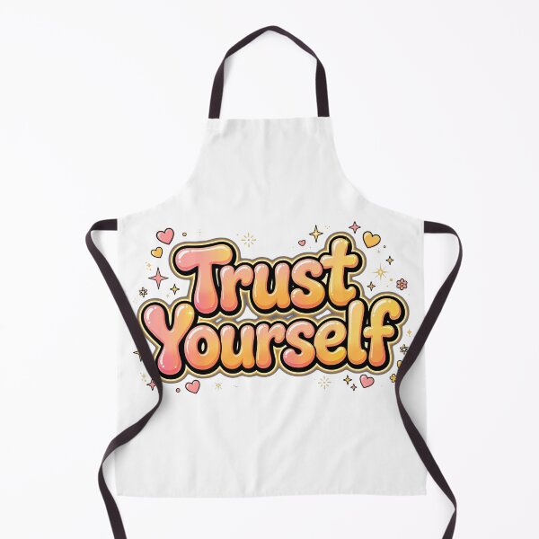 Item preview, Trust Yourself Pink Orange Peach Gradient Retro Hearts Quote designed and sold by AuraVibesArts .