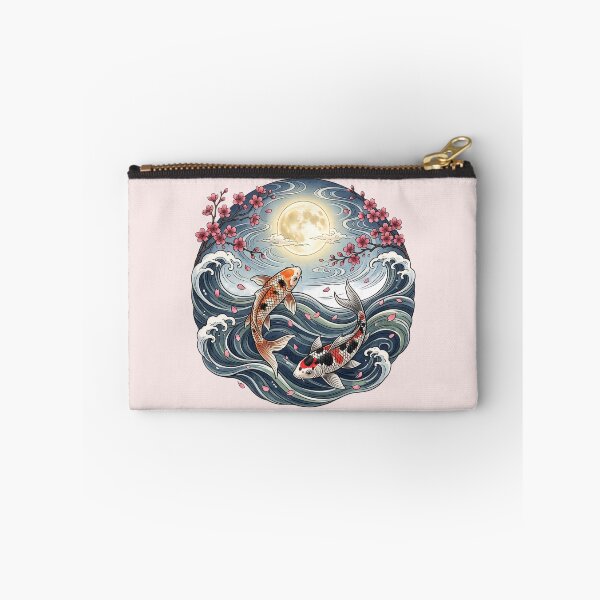 Item preview, Japanese Koi Fishes Under Full Moon designed and sold by TheOctopusArt.