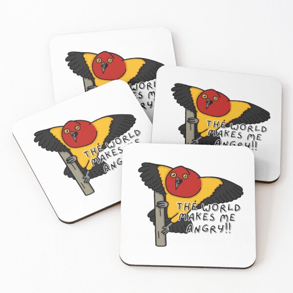 Item preview, The World Makes me angry!! - Flame Bowerbird - A Derpybird Design designed and sold by YOjosie.