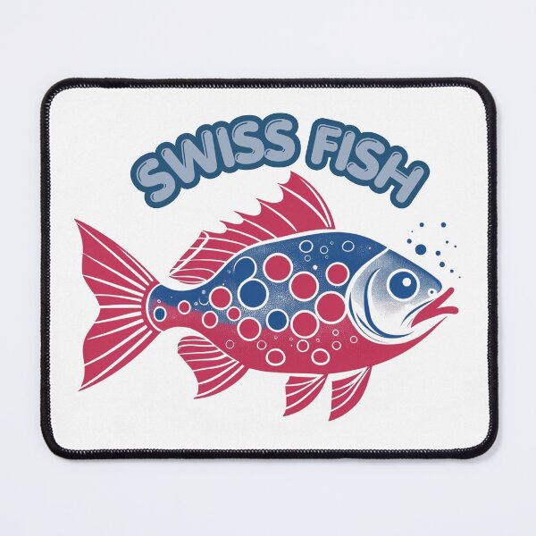 Item preview, Swiss Fish – Say It 3 Times Fast Funny Graphic Tee | Punny Ocean Design Shirt designed and sold by SIGNAL & BLOOM.