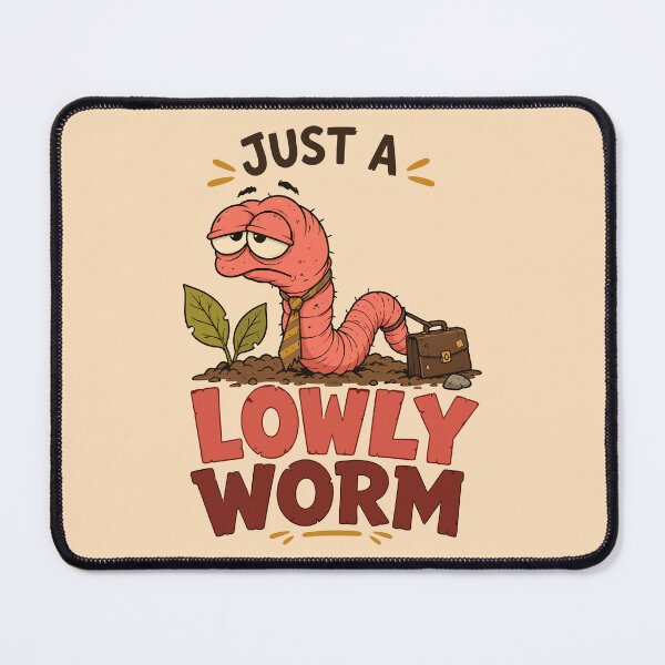 Item preview, Just a Lowly Worm Funny Office Worker designed and sold by Horizon-Design.