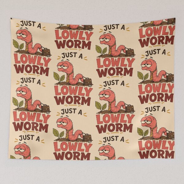 Item preview, Just a Lowly Worm Funny Office Worker designed and sold by Horizon-Design.