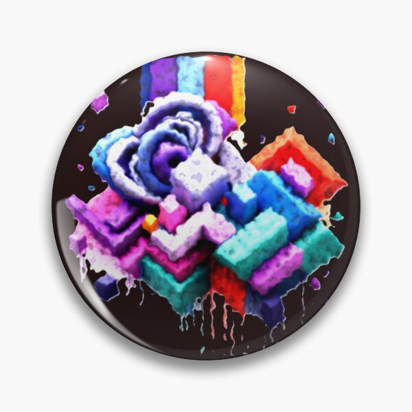 Item preview, cubic fusion C matte colorful geometric cubist abstract design designed and sold by SmashingDeals.