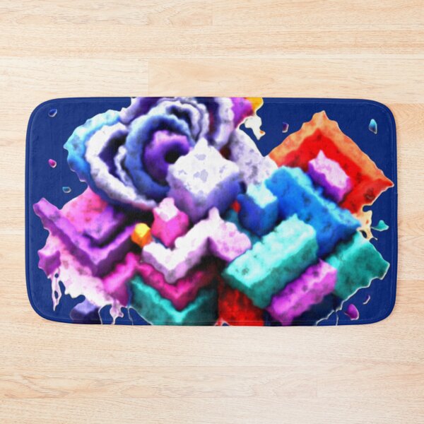 Item preview, cubic fusion C matte colorful geometric cubist abstract design designed and sold by SmashingDeals.