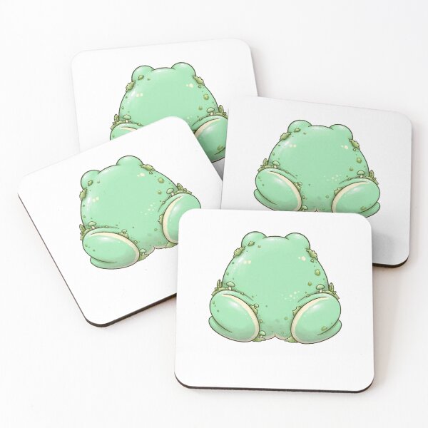 Item preview, Mossy Frog Butt with Mushrooms - Cute Cottagecore Frog But Goblincore designed and sold by Neurospicy Trolls.
