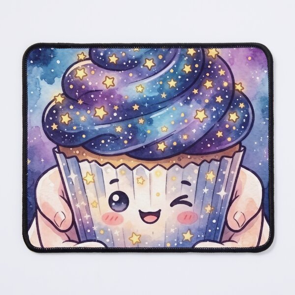 Item preview, Cute Galaxy Cupcake | Kawaii Cosmic Dessert | Moon & Stars Cupcake | Bakery Gift | Pastel Space Art designed and sold by Cosmic Doodle Co..