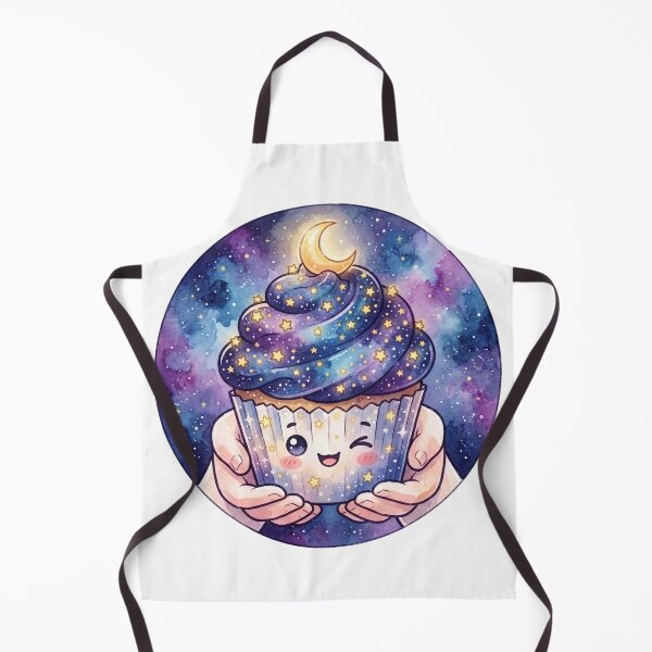 Item preview, Cute Galaxy Cupcake | Kawaii Cosmic Dessert | Moon & Stars Cupcake | Bakery Gift | Pastel Space Art designed and sold by Cosmic Doodle Co..