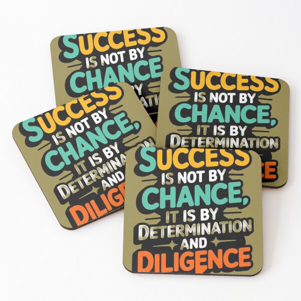 Item preview, Success is Not by Chance Motivational Quote Typography designed and sold by GlowAura7.