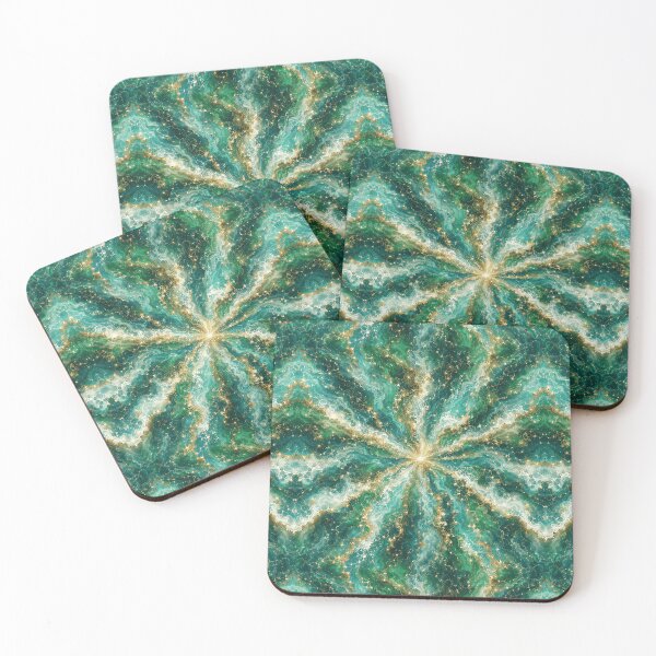 Item preview, Celestial Ocean Radial Teal Wave Art designed and sold by Inkworksbyshery.