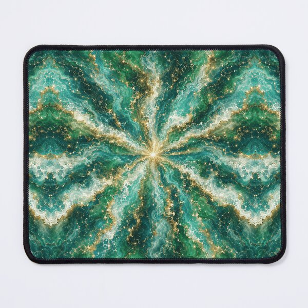 Item preview, Celestial Ocean Radial Teal Wave Art designed and sold by Inkworksbyshery.