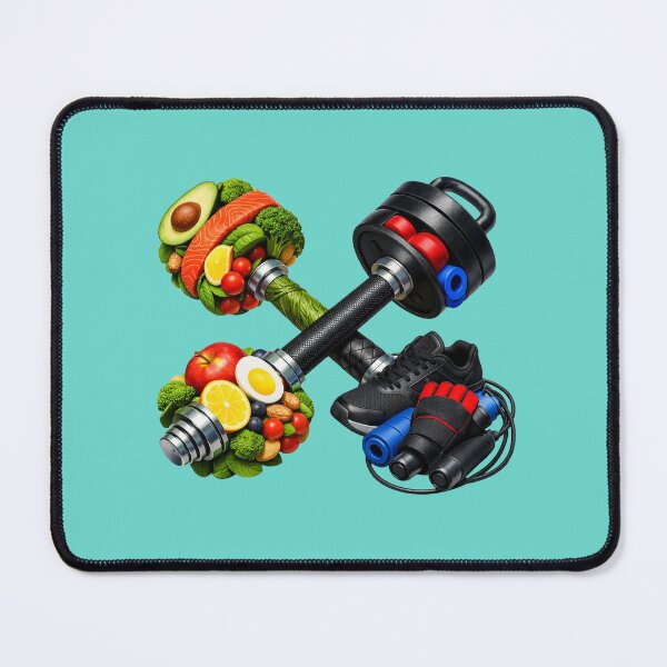 Item preview, Fitness and Healthy Nutrition Balance: 3D Dumbbell Art designed and sold by CreativeArtistL.
