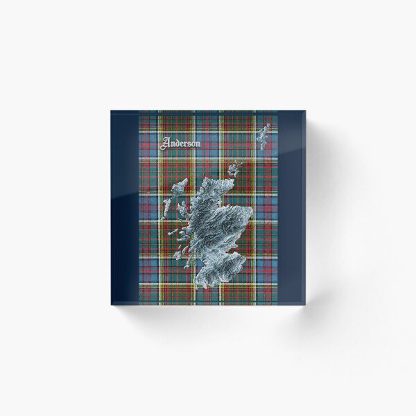 Item preview, Scotland Map and Clan Anderson Tartan designed and sold by davidelder.