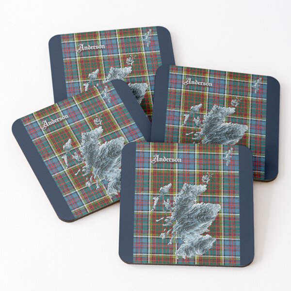 Item preview, Scotland Map and Clan Anderson Tartan designed and sold by davidelder.