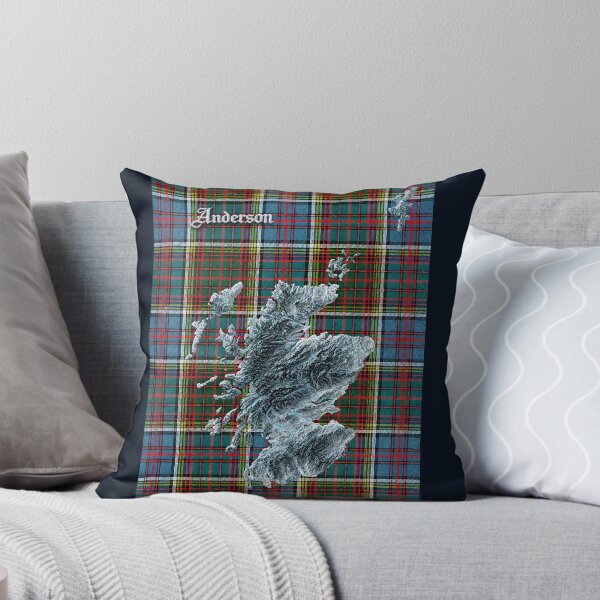 Item preview, Scotland Map and Clan Anderson Tartan designed and sold by davidelder.