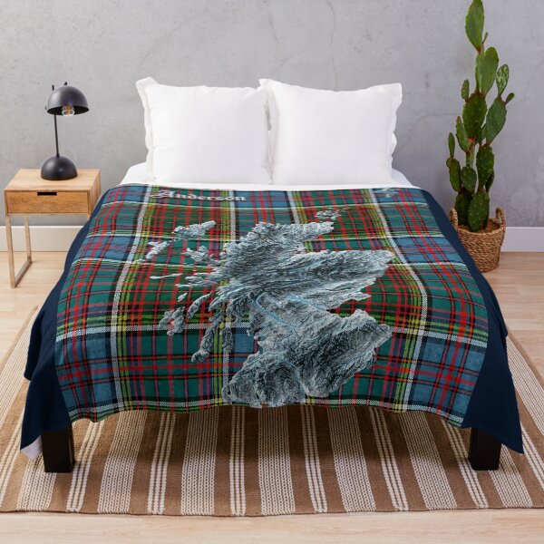 Item preview, Scotland Map and Clan Anderson Tartan designed and sold by davidelder.