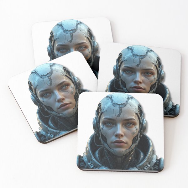 Item preview, Futuristic Cyber Android Portrait Graphic Design designed and sold by nova-bloom.