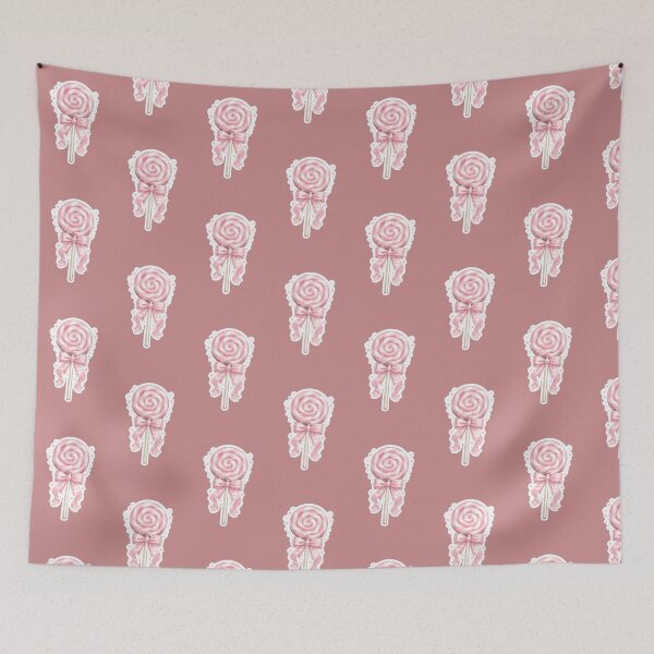 Item preview, Pink Lollipop Sticker | Coquette Candy Aesthetic | Satin Bow & Hearts Cute Die-Cut Sticker designed and sold by PawsAndpetalstudio.
