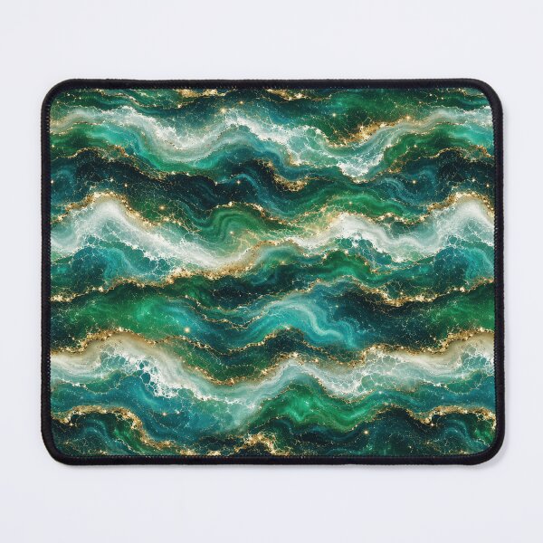 Item preview, Horizontal Emerald Celestial Ocean Pattern designed and sold by Inkworksbyshery.