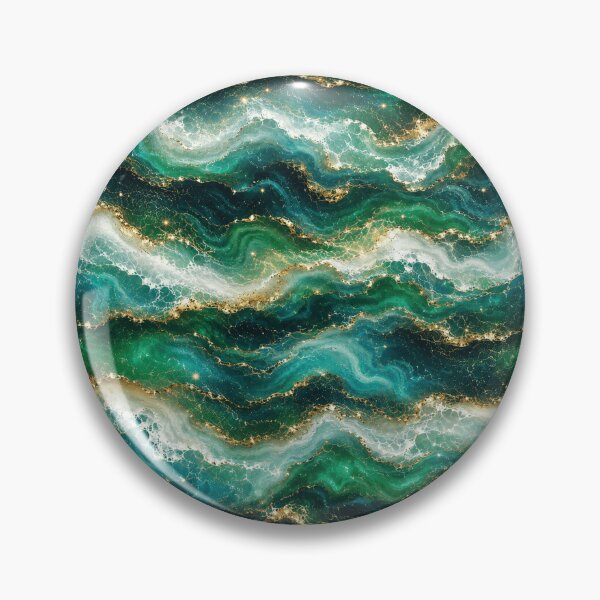 Item preview, Horizontal Emerald Celestial Ocean Pattern designed and sold by Inkworksbyshery.