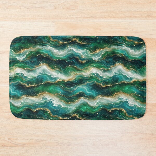 Item preview, Horizontal Emerald Celestial Ocean Pattern designed and sold by Inkworksbyshery.