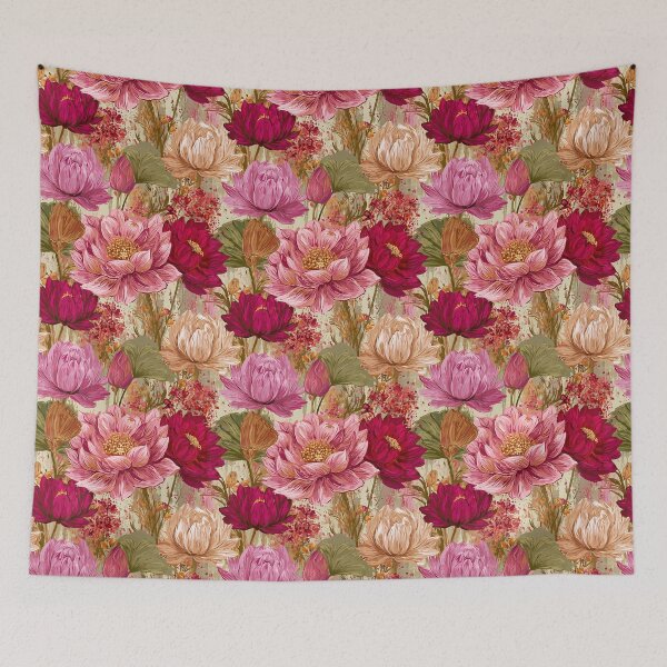 Item preview, Graceful Lotus Floral  - Retro Flower Floral - Anniversary Gifts For Dad designed and sold by RoyalStarsPatts.