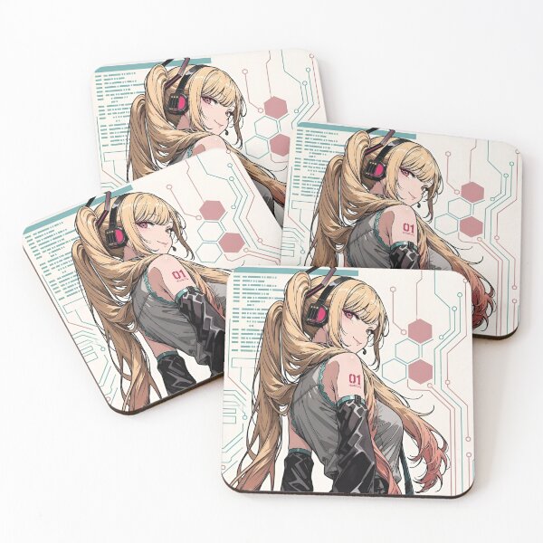 Item preview, Cyber Idol Girl – Futuristic Anime DJ & Digital Pop Star Illustration designed and sold by Dyan4.