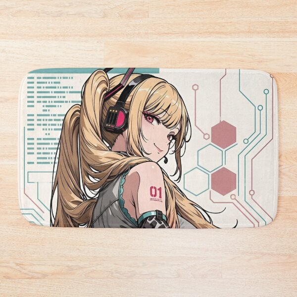 Item preview, Cyber Idol Girl – Futuristic Anime DJ & Digital Pop Star Illustration designed and sold by Dyan4.