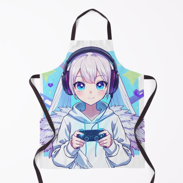 Item preview, Cute Gamer Anime Girl Sticker | Kawaii Gaming Girl with Headset | Chibi Gamer Aesthetic | Gaming Room Decor designed and sold by dreamz-world.