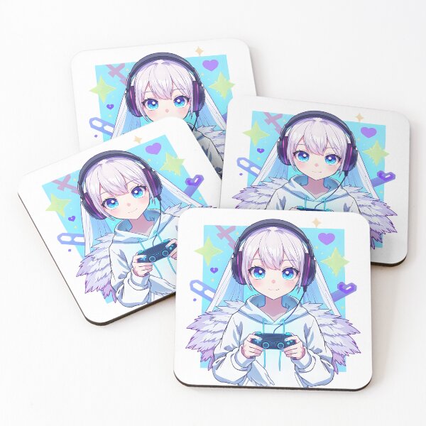 Item preview, Cute Gamer Anime Girl Sticker | Kawaii Gaming Girl with Headset | Chibi Gamer Aesthetic | Gaming Room Decor designed and sold by dreamz-world.