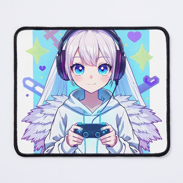 Item preview, Cute Gamer Anime Girl Sticker | Kawaii Gaming Girl with Headset | Chibi Gamer Aesthetic | Gaming Room Decor designed and sold by dreamz-world.