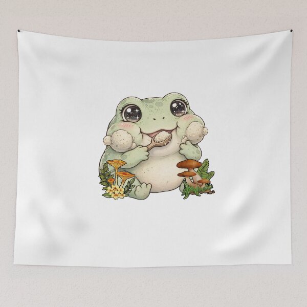 Artikelvorschau, Ich esse Sand – Niedliches Kawaii-Frosch-frisst-Sand-Meme (Goblincore) entworfen und verkauft von Neurospicy Trolls.