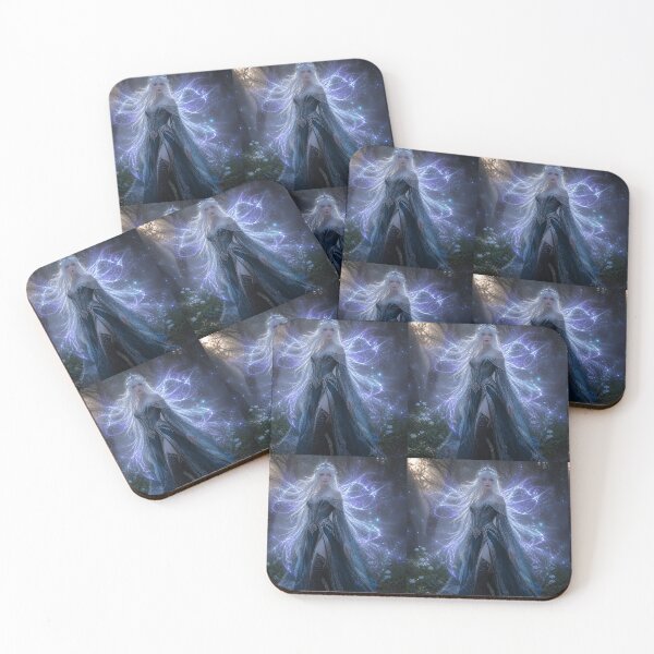 Item preview, Ethereal Ice Fairy Queen with Magic Wings designed and sold by AnamikaArtVibe.