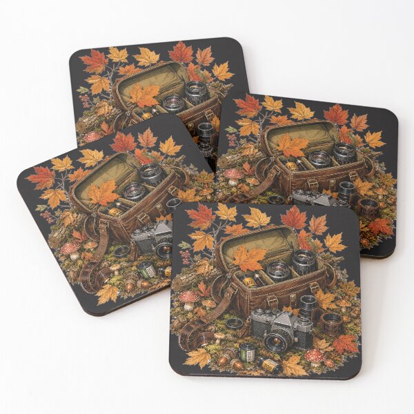 Item preview, Autumn Photographer's Kit | Vintage Film Camera Woodland Illustration designed and sold by Golden Era Studio.