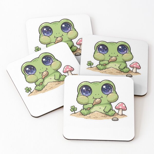 Item preview, I Eat Sand - Funny Kawaii Frog Eating Sand with Galaxy Eyes designed and sold by Neurospicy Trolls.